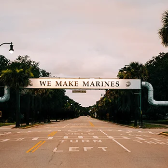 We Make Marines entrance sign